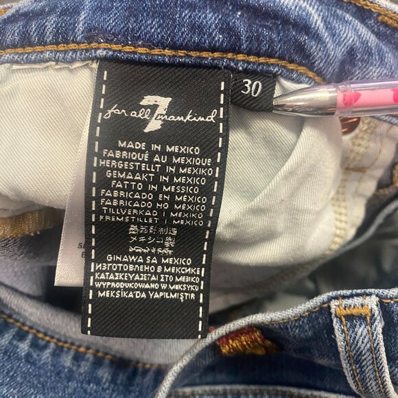 7 For All Mankind Slimmy Slim Straight Leg Jeans Mens 30 Preppy Normcore Classic - Picture 7 of 16